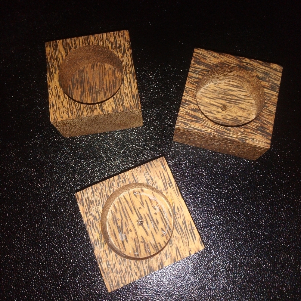 Wooden candle holder